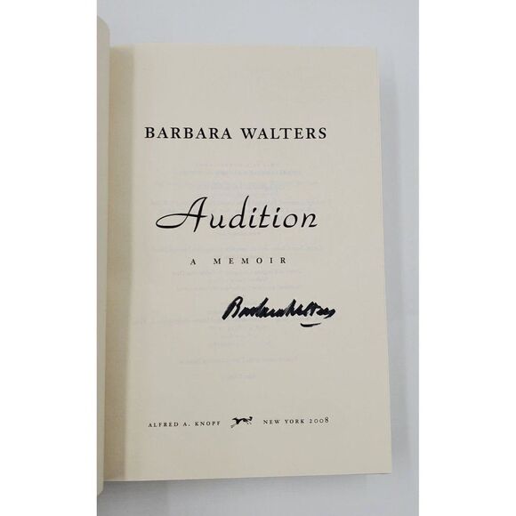 Barbara Walters Signed Book Audition A Memoir 1st Edition Hardback DJ - Picture 3 of 5